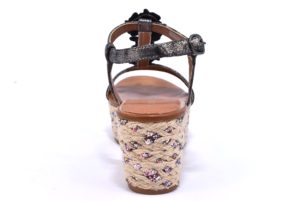 CAFE NOIR KHA925 277 HA925 ANTRACITE bronzo scarpe sandali donna zeppa casual cinturino cafè noir