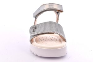 GEOX J826EG 0EWNF C1007 CORALIE ARGENTO silver scarpe sandali bambina strappi glitter