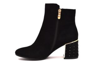 CAFè NOIR JLA508 010 LA508 NERO Oro Borchie Tronchetto Stivalino Stivale Invernale Donna Autunno inverno 2018 19