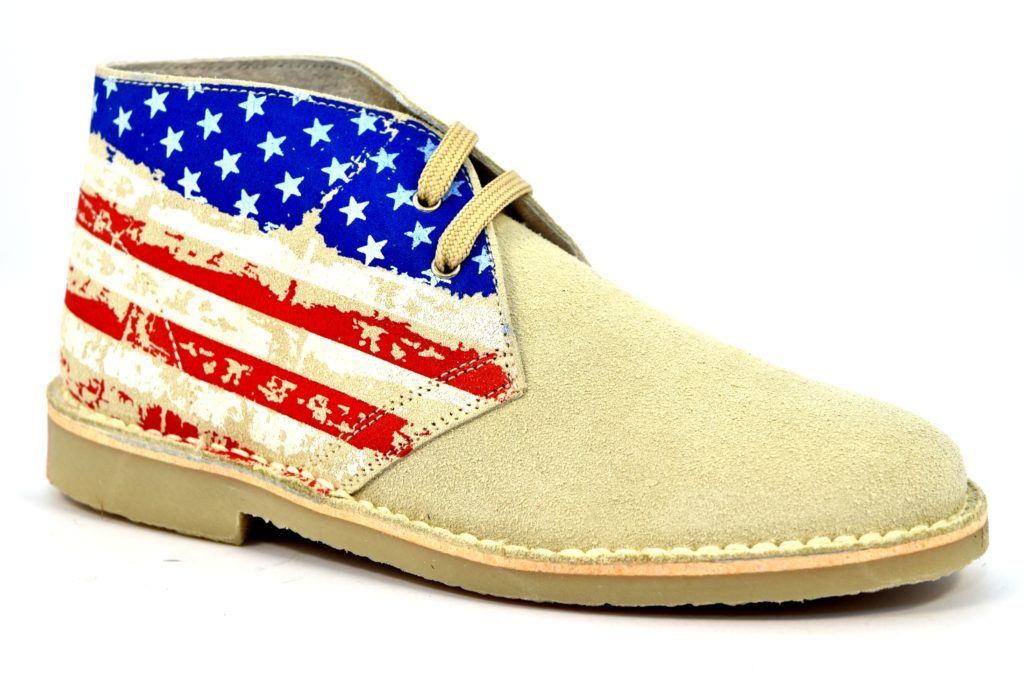 SAFARI NATURAL 2887 SERRAJE BEIGE clarks modello desert boot donna bandiera americana