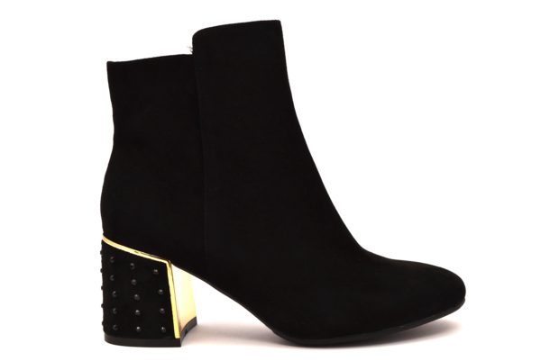 CAFè NOIR JLA508 010 LA508 NERO Oro Borchie Tronchetto Stivalino Stivale Invernale Donna Autunno inverno 2018 19