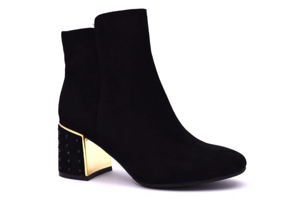 CAFè NOIR JLA508 010 LA508 NERO Oro Borchie Tronchetto Stivalino Stivale Invernale Donna Autunno inverno 2018 19