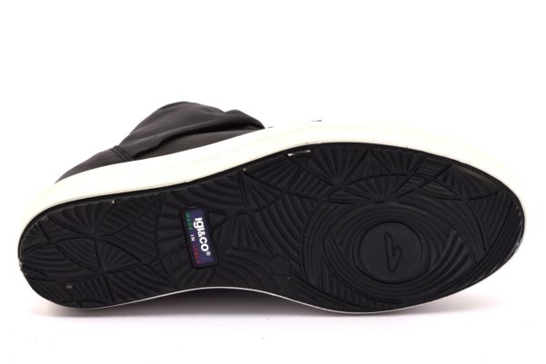 IGIeCO 2156700 NERO Sneakers Alte Scarpe Polacco Zeppa Interna Invernale Donna Stivalino Stivale Tacchi autunno inverno 2018 19 fiocco