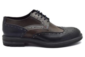 CORAF 3040 BLU MARRONE GRIGIO Inglesine Francesine Lacci Scarpe Eleganti Casual Ufficio cerimonia Invernali Uomo Collezione autunno inverno 2018 19