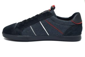 GEOX U922CB ONB22 C4002 WALEE BLU scarpe sneakers uomo primavera estate vera pelle camoscio
