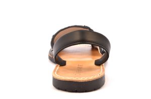 CAFE NOIR MEC920 659 EC920 NERO ARGENTO scarpe sandali bassi fascianti donna minorchine paillettes