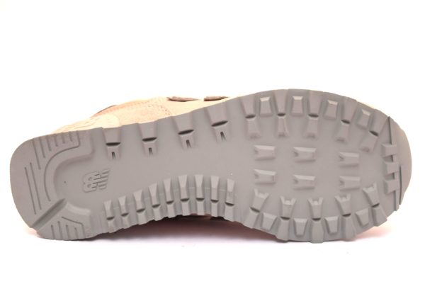 NEW BALANCE WL574OPS ROSA Argento Scarpe Sneaker Donna Stringate Vera pelle