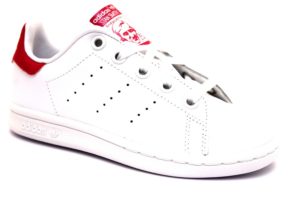 adidas ba8377 stan smith bianco rosa fucsia scarpe sneaker bambina pelle lacci stringata sport scarpe da ginnastica