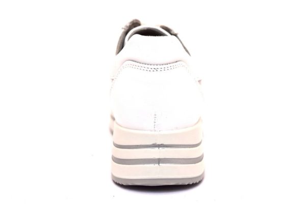 igieco 3160611 bianco scarpe sneaker in vera pelle donna con plantare anatomico estraibile stringata traforata