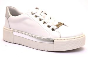 cafènoir idd121 203 bianco argento dd121 sneaker donna vera pelle lacci scarpe stringate