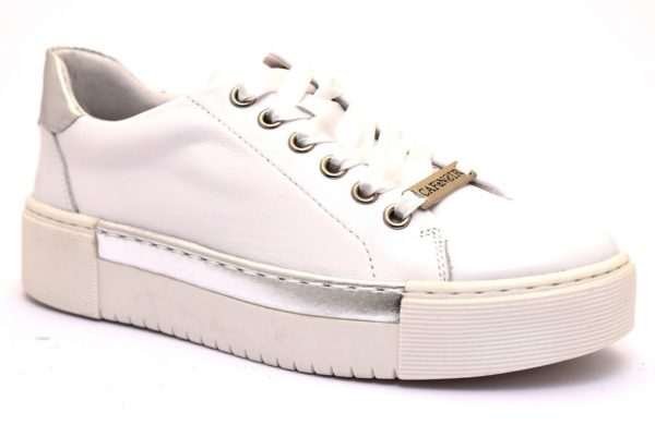 cafènoir idd121 203 bianco argento dd121 sneaker donna vera pelle lacci scarpe stringate
