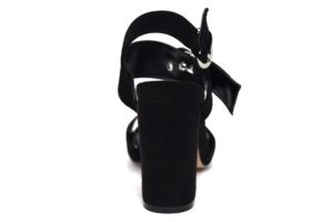 cafènoir ila522 010 nero la522 sandali donna tacco cinturino scamosciati argento sera cerimonia