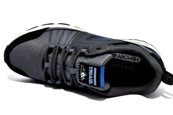 skechers 51591 ccbl grigio sneaker scarpe uomo sport lacci blu