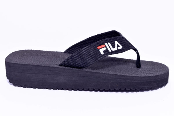 fila 1010290 25y tomaia tbar nero slipper ciabatte infradito da piscina e da mare da uomo in tessuto primavera estate