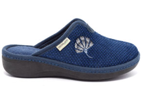 grunland alde ci1675 47 blu ciabatte pantofole panno zeppa invernali da donna collezione autunno inverno