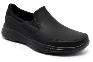 skechers 64589 blk nero scarpe slipon memory foam gel infused sneakers invernali da uomo collezione autunno inverno