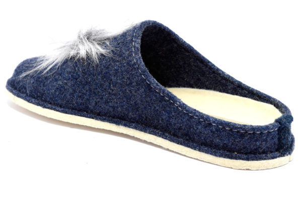 grunland gaur ci2276 44 blu ciabatte pantofole lana cotta da infilare zeppa ciabatte pantofole invernali da donna collezione autunno inverno