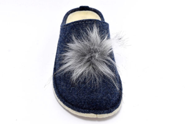 grunland gaur ci2276 44 blu ciabatte pantofole lana cotta da infilare zeppa ciabatte pantofole invernali da donna collezione autunno inverno