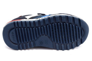 geox b943cc 0fu22 c4244 alben blu rosso scarpe camoscio strappi sneakers invernali da bambino collezione autunno inverno
