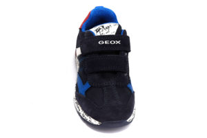 geox b943cc 0fu22 c4244 alben blu rosso scarpe camoscio strappi sneakers invernali da bambino collezione autunno inverno