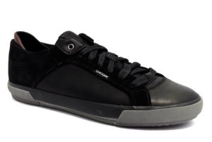 geox u946mb 022me c9997 kaven nero scarpe vera pelle lacci sneakers alte da uomo collezione autunno inverno