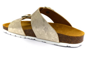 grunland sara cb17171 40 platino ciabatte pantofole sintetico fibbia plantare in sughero ciabatte, pantofole estive da donna collezione primavera estate