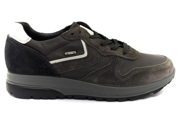 igieco 4134822 antracite grigio scarpe vera pelle lacci sneakers invernali da uomo collezione autunno inverno
