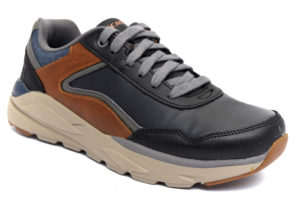 skechers 66274 bkbr crafton black brown nero marrone scarpe vera pelle lacci sneakers invernali da uomo collezione autunno inverno