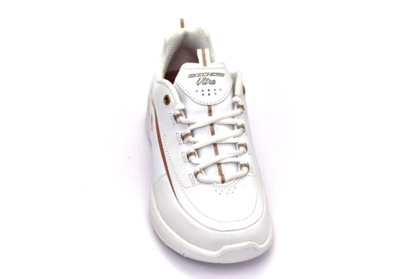 skechers 12933 wtrg heavy metal bianco scarpe ecopelle lacci memory foam air cooled sneakers estive da donna collezione primavera estate