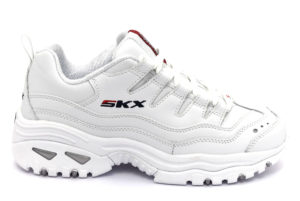 skechers 13423 wml timeless vision bianco scarpe ecopelle lacci sneakers estive da donna collezione primavera estate