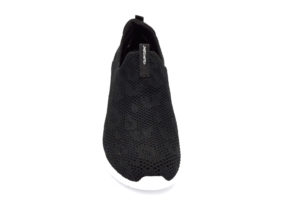 skechers 149009 bkw fast talker nero scarpe mesh tessuto lacci memory foam air cooled sneakers estive da donna collezione primavera estate