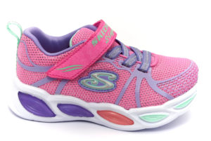 skechers 302042n pkmt sporty glow rosa scarpe mesh tessuto strappi sneakers estive da bambina collezione primavera estate