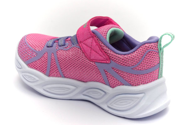 skechers 302042n pkmt sporty glow rosa scarpe mesh tessuto strappi sneakers estive da bambina collezione primavera estate
