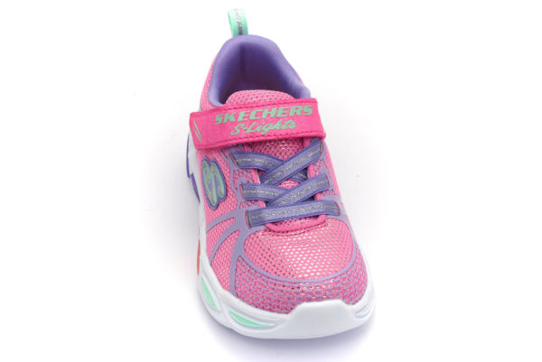 skechers 302042n pkmt sporty glow rosa scarpe mesh tessuto strappi sneakers estive da bambina collezione primavera estate