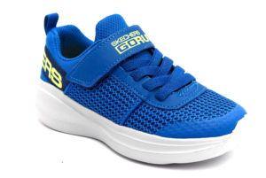 skechers 97875l bllm tharo blu lime scarpe mesh tessuto strappi sneakers estive da bambino collezione primavera estate