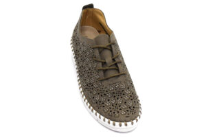 grunland vivy sc4917 f6 taupe scarpe ecopelle lacci zeppa sneakers estive da donna collezione primavera estate