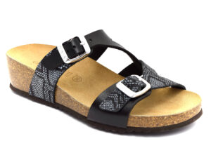 grunland memi cb2480 70 nero ciabatte pantofole ecopelle da infilare zeppa ciabatte pantofole estive da donna collezione primavera estate