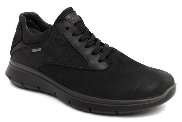 igieco 6120900 nero scarpe nabuk lacci sneakers invernali da uomo collezione autunno inverno