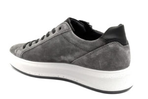 igieco 6133811 antracite grigio scarpe camoscio lacci sneakers invernali da uomo collezione autunno inverno
