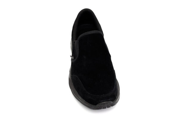 skechers 232019 bbk equalizer nero scarpe vera pelle slipon mocassini invernali da uomo collezione autunno inverno
