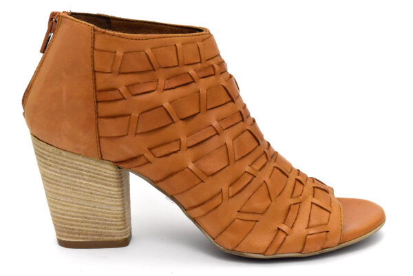 bueno 20wq2900 coconut cuoio scarpe vera pelle cerniera tacco medio sandali estive da donna collezione primavera estate