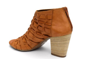 bueno 20wq2900 coconut cuoio scarpe vera pelle cerniera tacco medio sandali estive da donna collezione primavera estate