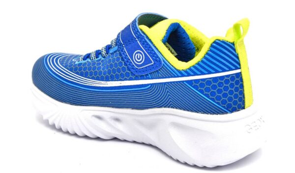 geox j15dza 00011 c4344 royal blu scarpe mesh tessuto strappi luci sneakers estive da bambino collezione primavera estate