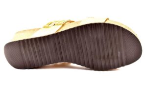grunland anin cb2528 70 cipria ciabatte pantofole ecopelle da infilare zeppa sandali estive da donna collezione primavera estate