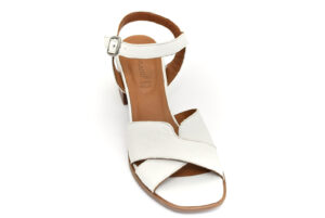 grunland fara sa2372 l6 bianco scarpe vera pelle fibbia tacco medio sandali estive da donna collezione primavera estate