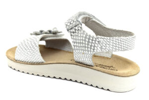 grunland gris sa2443 70 bianco scarpe vera pelle strappi sandali estive da bambina collezione primavera estate