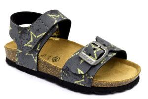 grunland luce sb1683 40 grigio scarpe ecopelle strappi plantare in sughero sandali estive da bambino collezione primavera estate