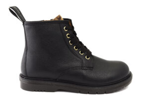 grunland taba po2229 88 nero anfibi vera pelle cerniera tacco basso stivaletti invernali invernali da bambina collezione autunno inverno
