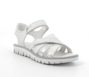 primigi 1882744 bianco scarpe vera pelle strappi sottopiede imbottito sandali estivi da bambina collezione primavera estate