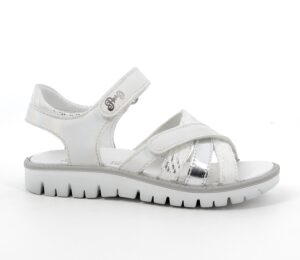 primigi 1882744 bianco scarpe vera pelle strappi sottopiede imbottito sandali estivi da bambina collezione primavera estate